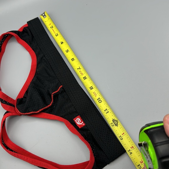 Jockstrap: mesh black and red - Picture 3 of 3